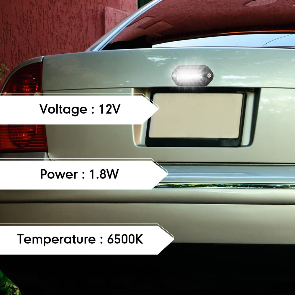 Mudder license light serving as side or courtesy glow