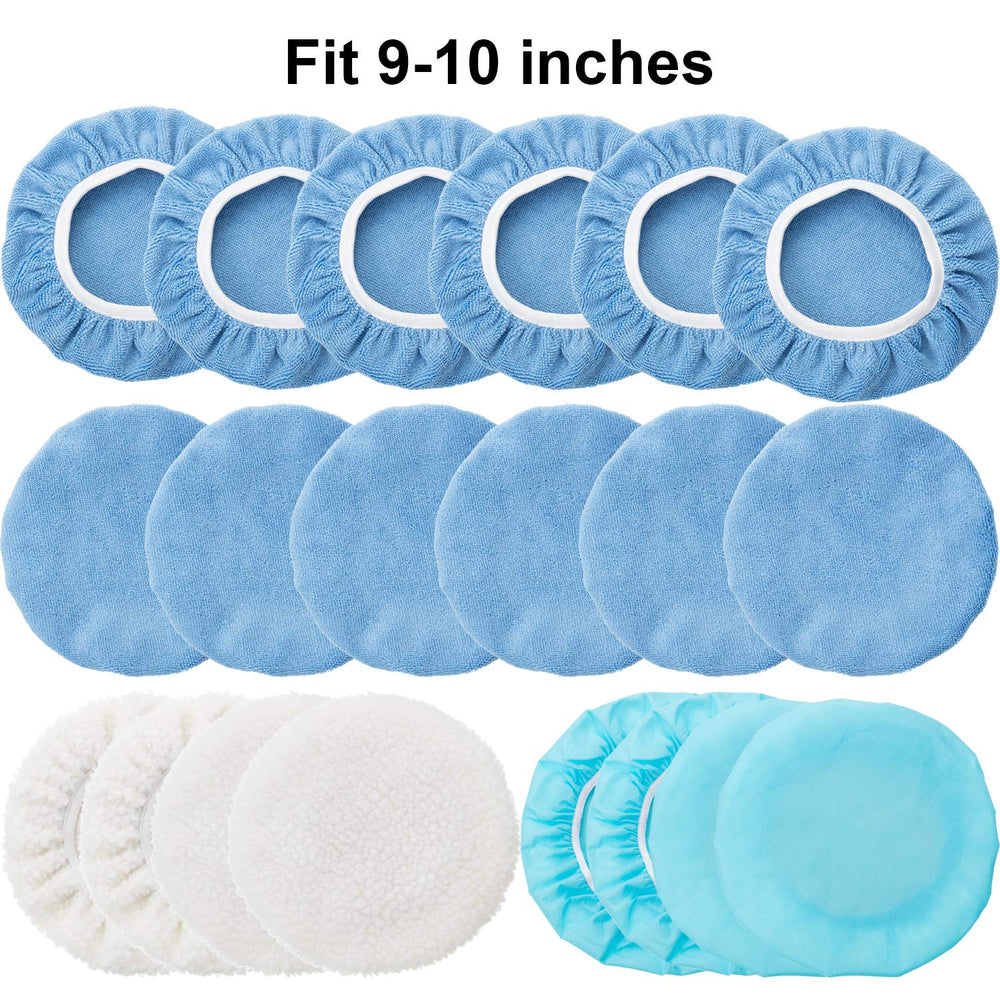 Mudder microfiber polishing bonnet with soft surface for safe wax removal
