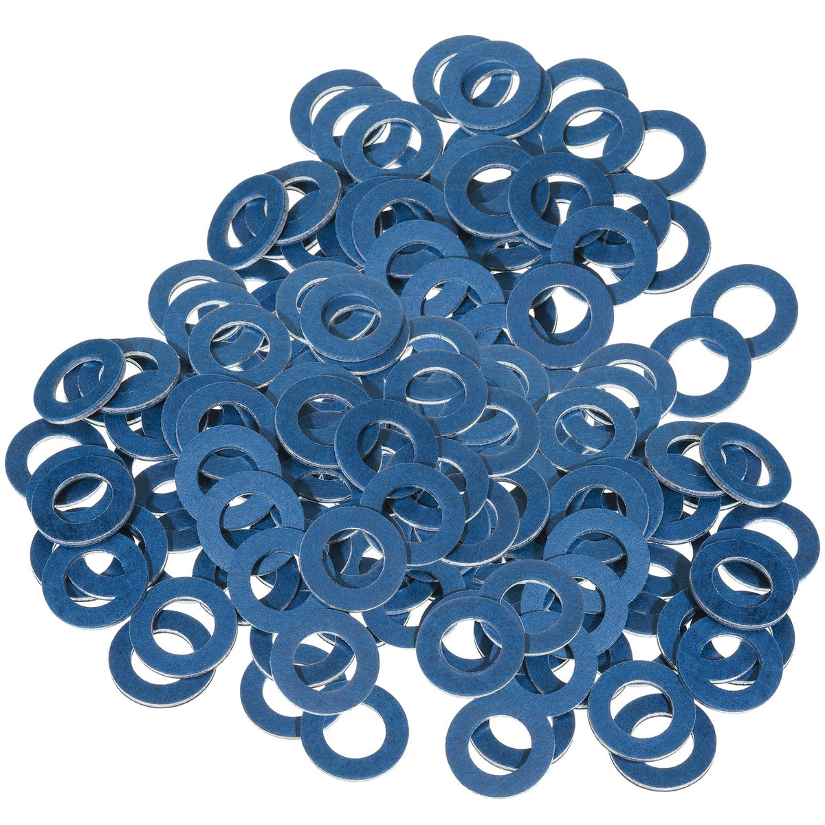 Mudder aluminum oil drain plug washer in blue with 12mm inner and 21mm outer dimensions for a secure seal.