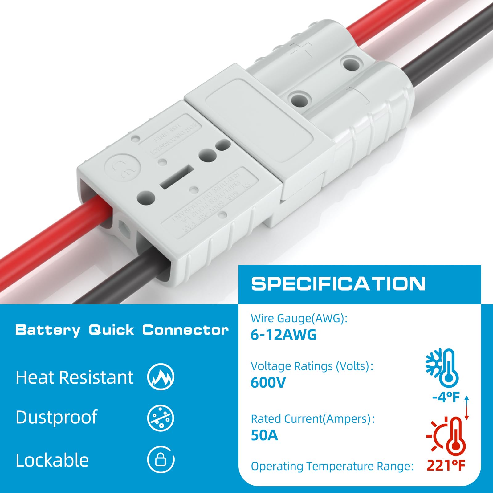 6-12 AWG cable entry supports versatile power connections in the Muelnmey unit.