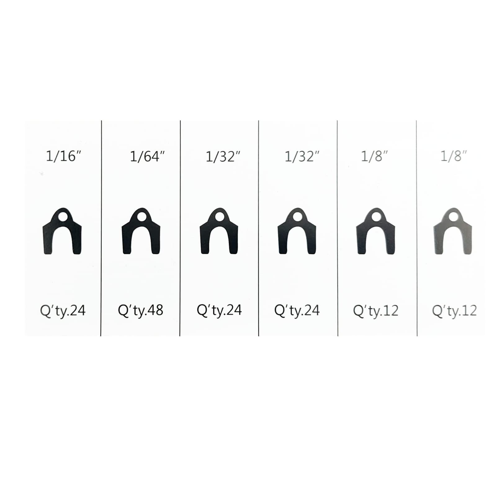 MUFFINMAN 144pc kit side view highlights versatile sizing for rear alignment
