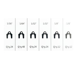 MUFFINMAN 144pc kit side view highlights versatile sizing for rear alignment