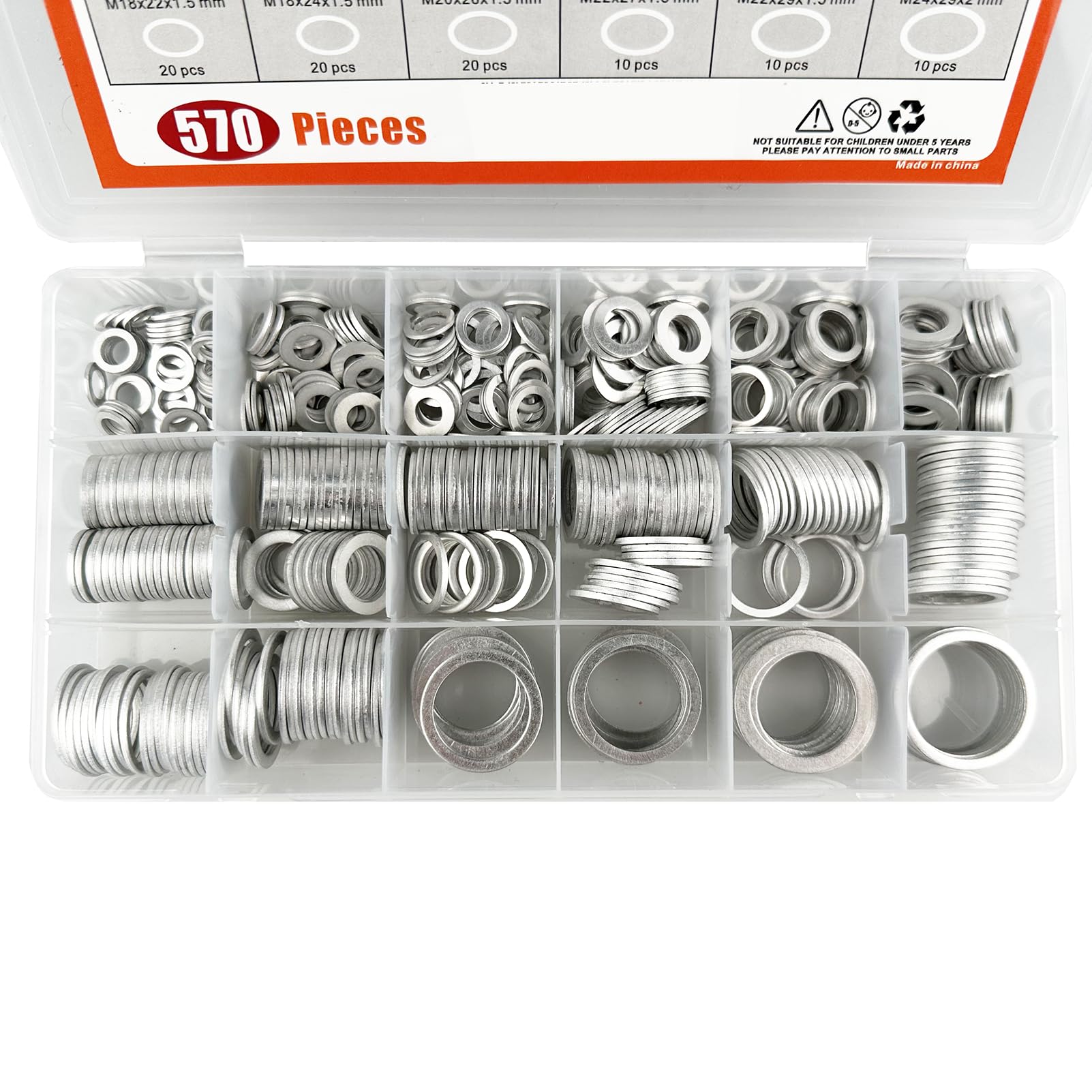 MUFFINMAN oil crush washers in multiple sizes for sealing
