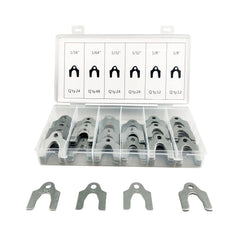MUFFINMAN zinc-plated shims close-up emphasizes corrosion resistance in tough conditions
