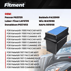 Muge Racing P621725 filter for Peterbilt 567 maintains clean intake air.