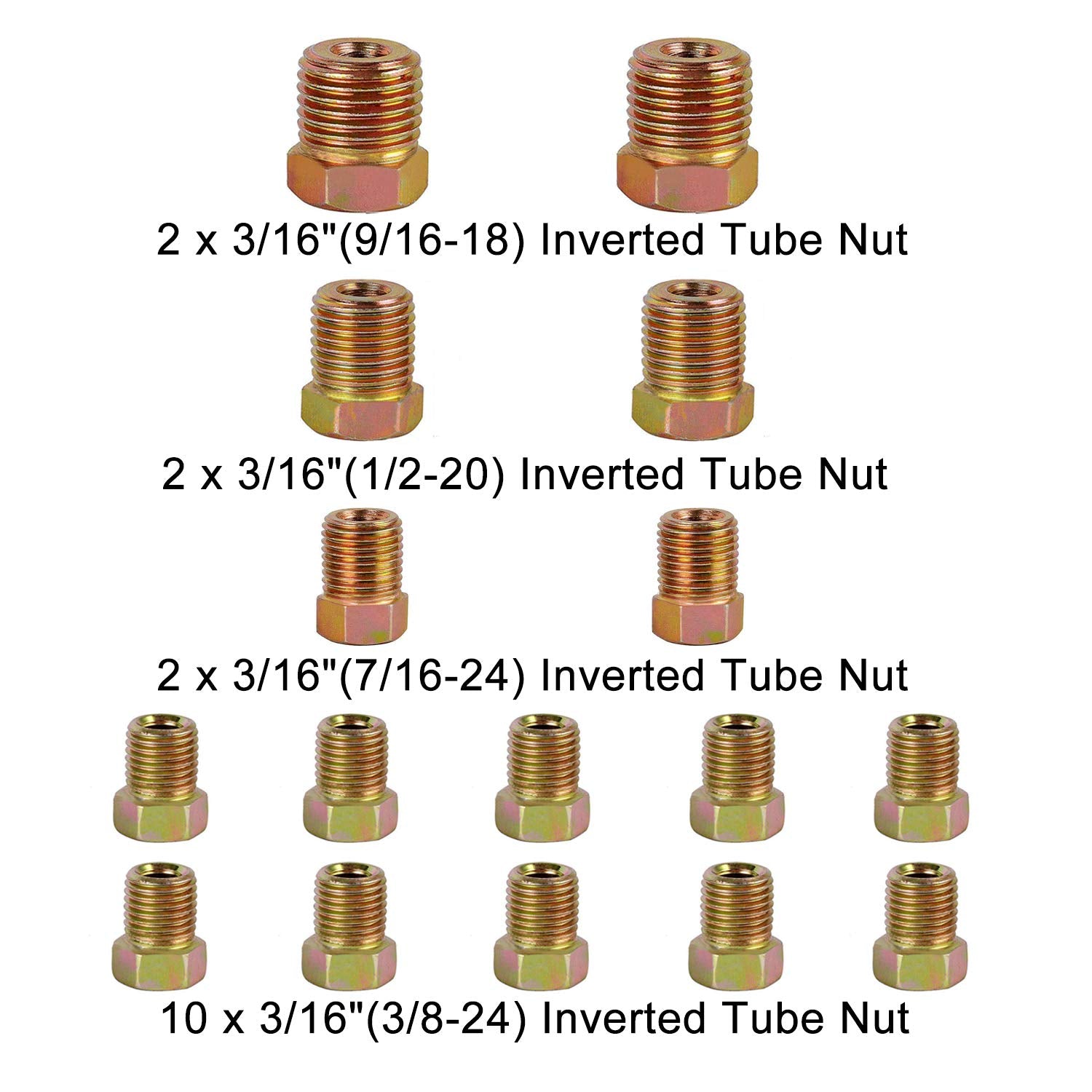 MuHize brake line kit includes 16 fittings for flexible, ready-to-install setup.