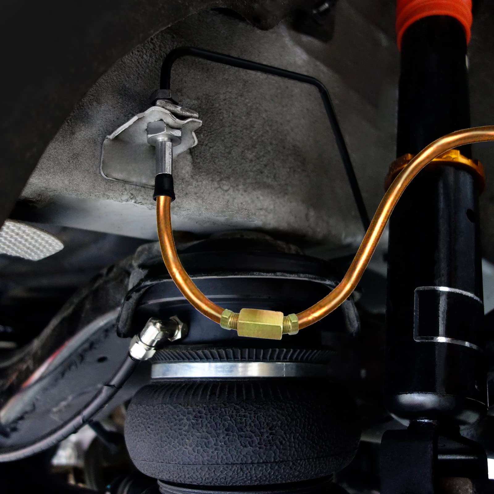 MuHize 1/4 brake line includes 16 fittings for immediate installation and extended use.