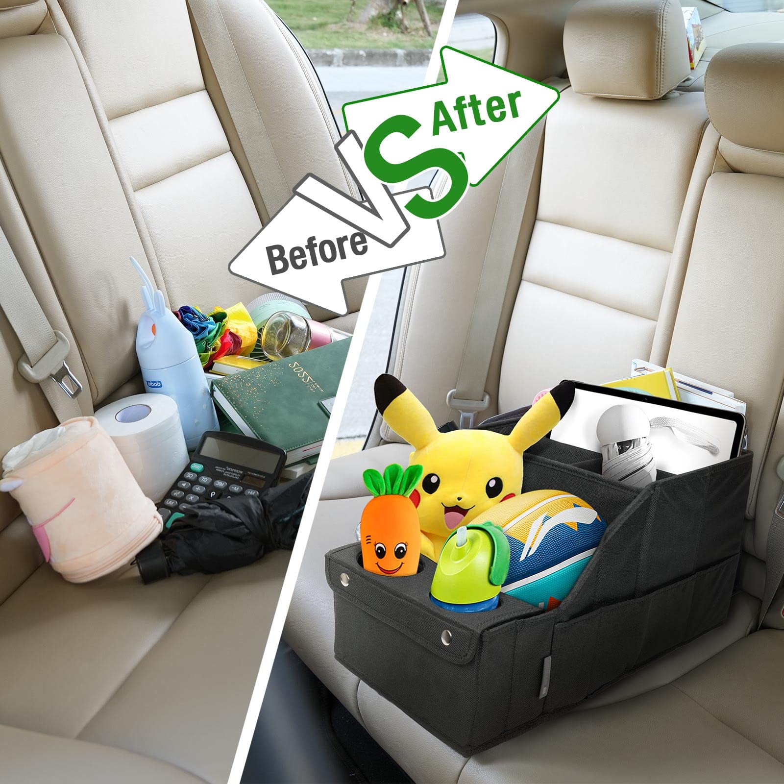 MULISOFT collapsible cup holders for easy access.