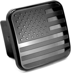 MULL USA flag metal hitch cover fits 2.5 inch receivers for secure protection