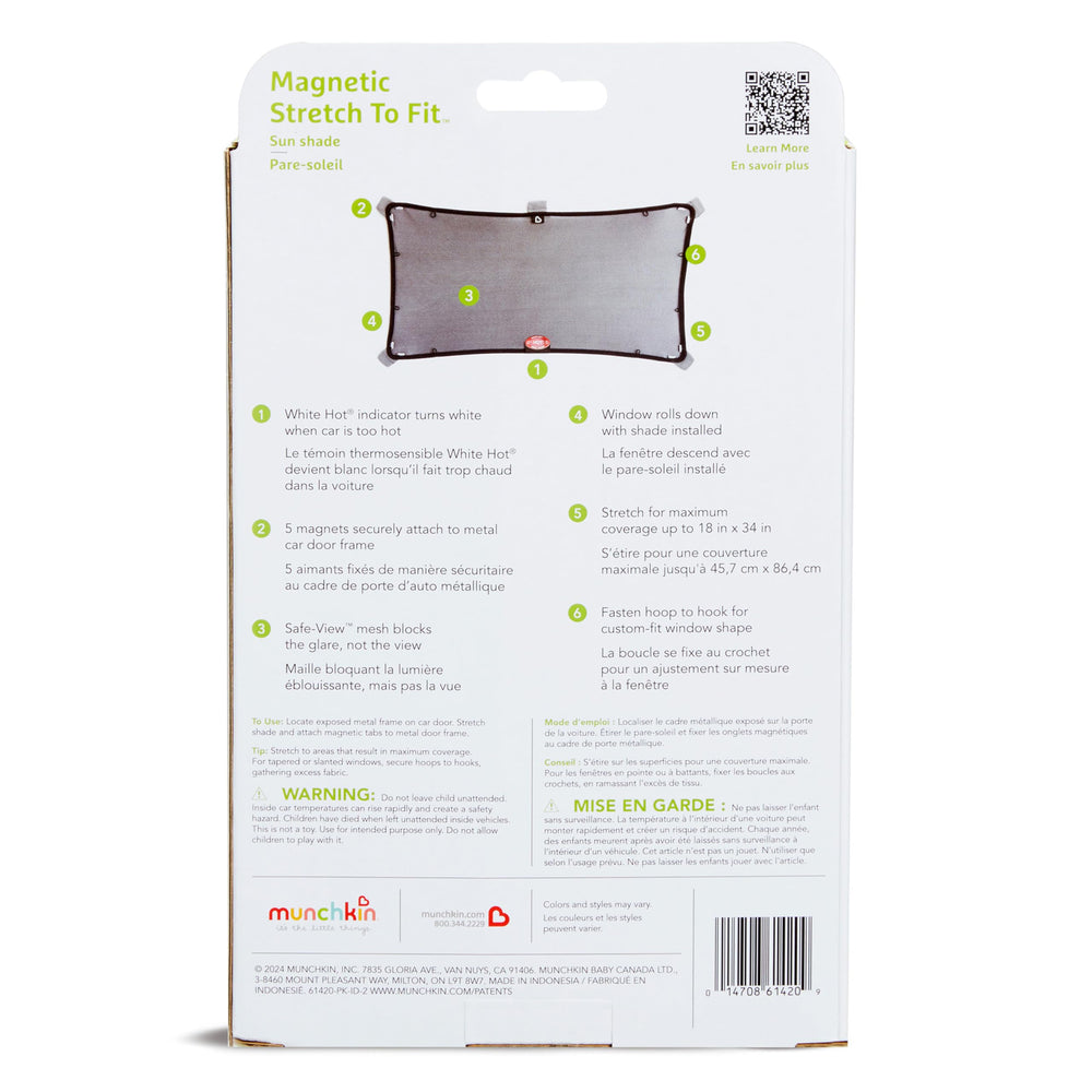 Shade on a large SUV window for maximum coverage.