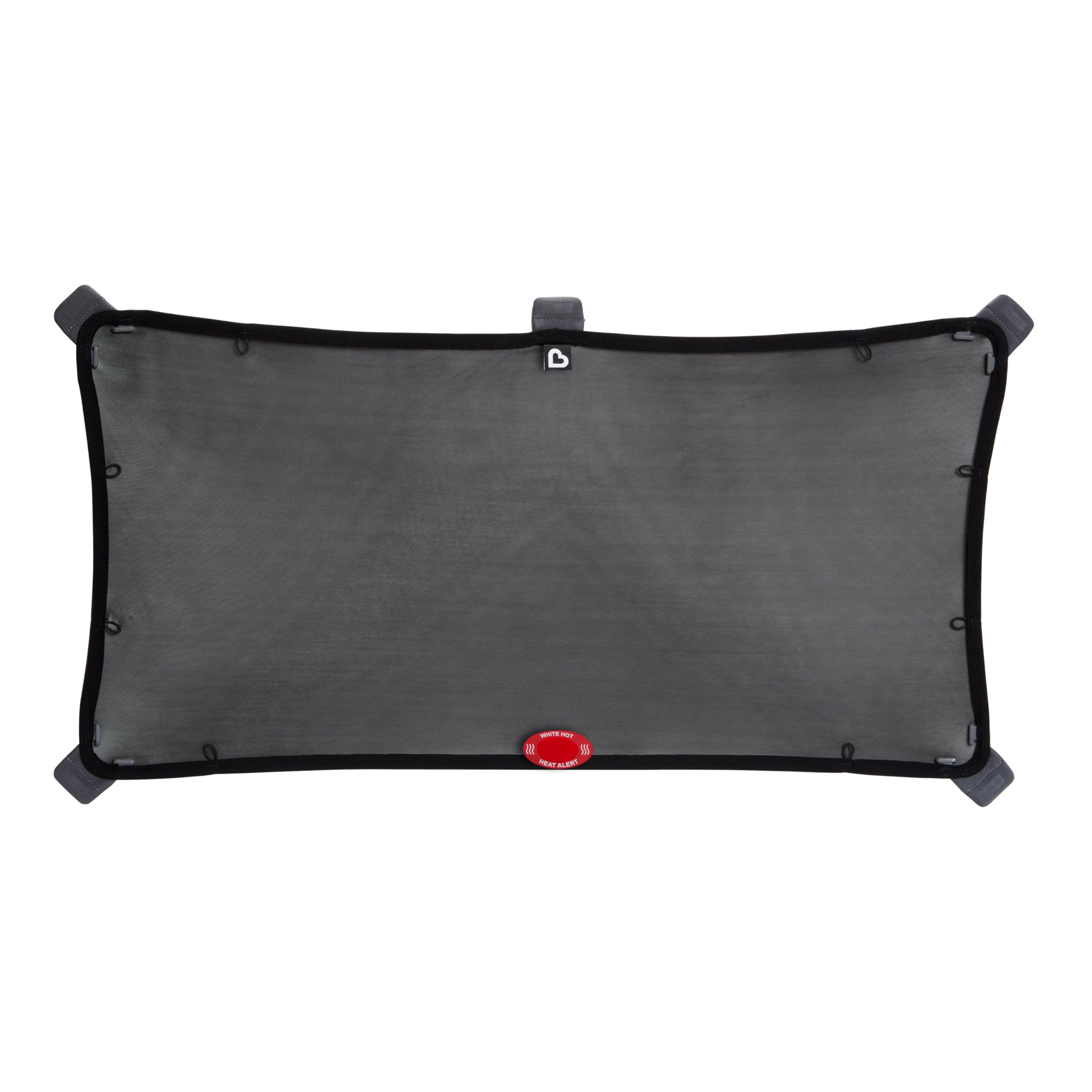 Munchkin Brica magnetic sun shade extends to cover large car windows.