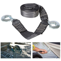 munirater 2-inch 20-foot winch strap with double hooks for towing versatility