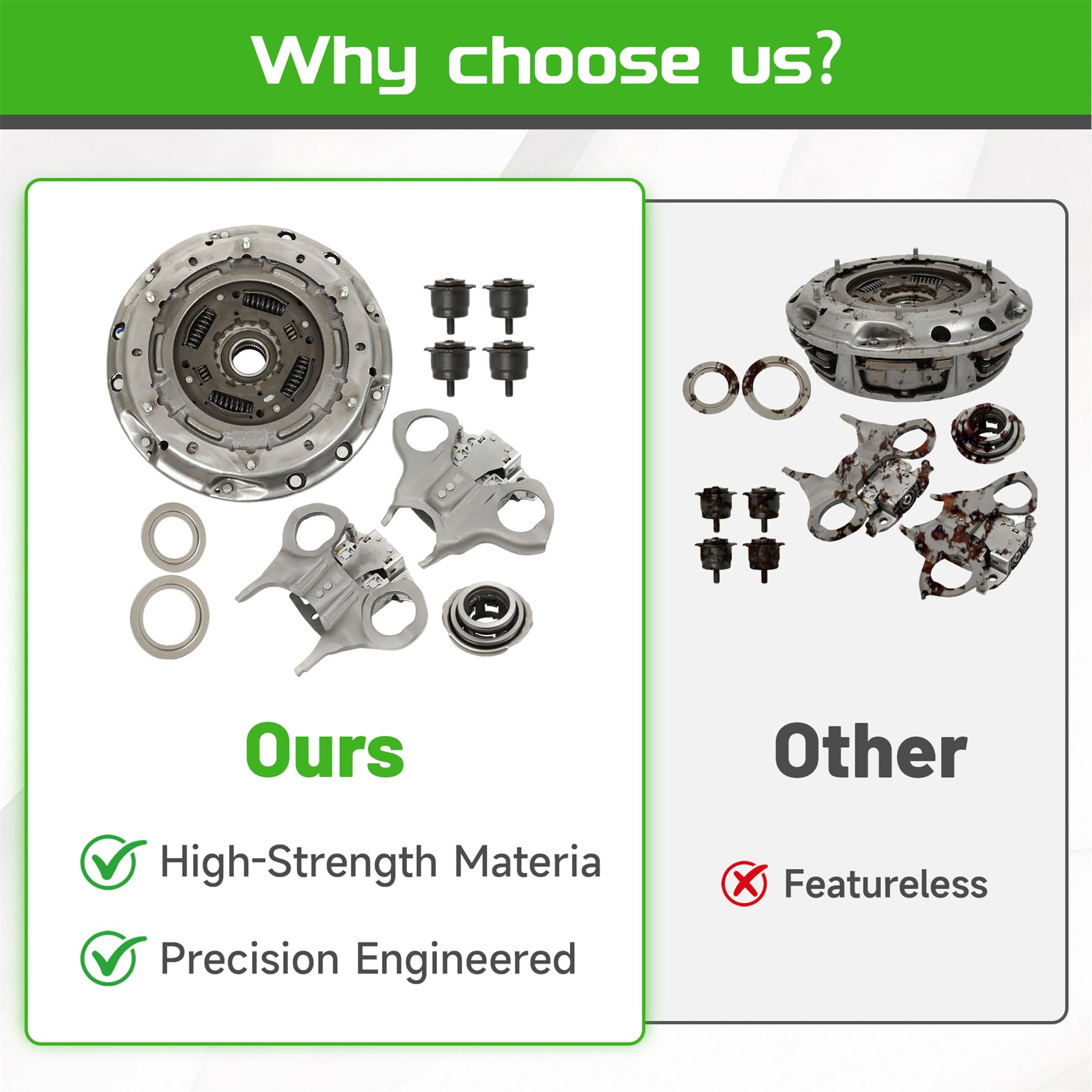 Munirater 6DCT250 high-strength iron material for durable performance.