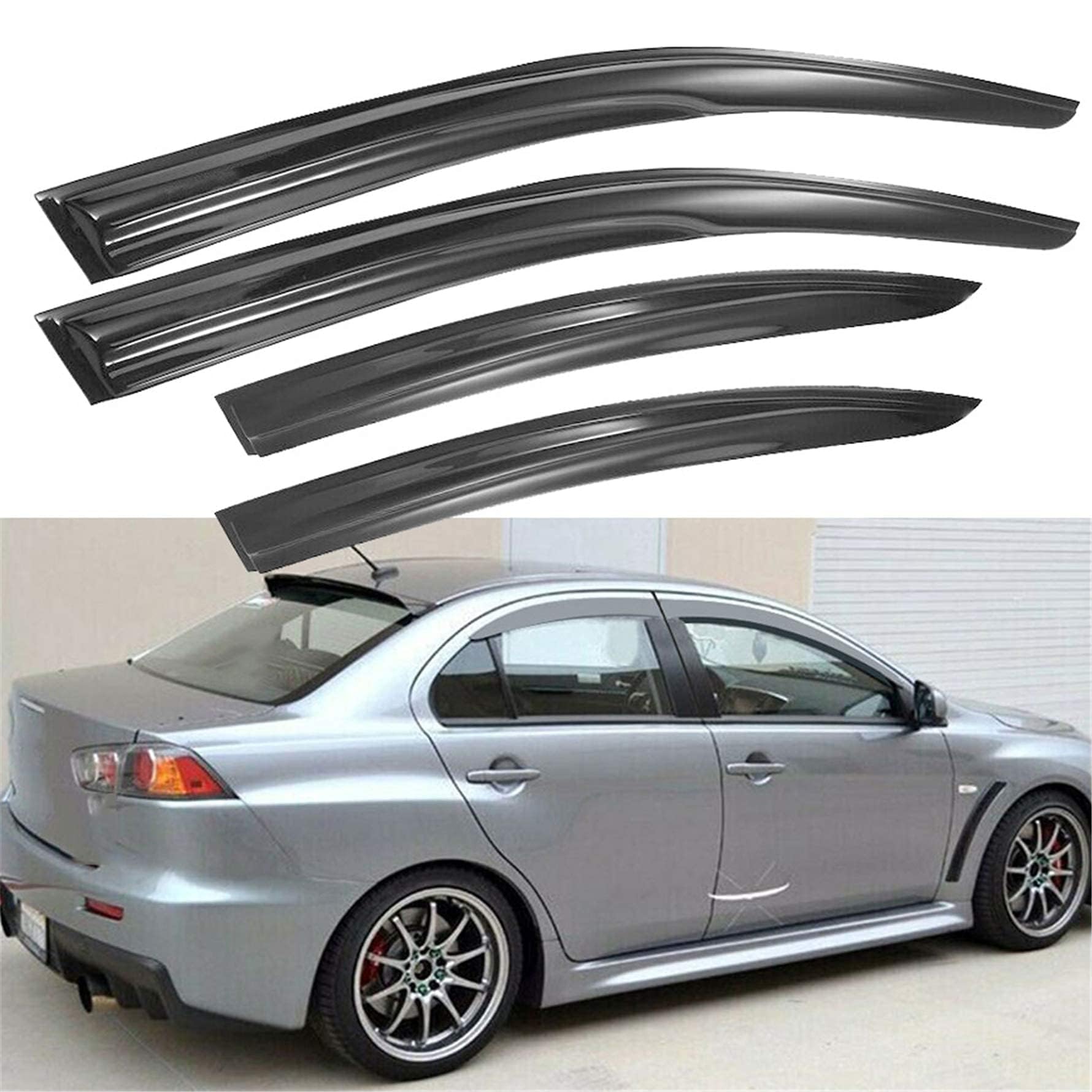 Munirater acrylic vent visors front view improve ventilation while blocking rain