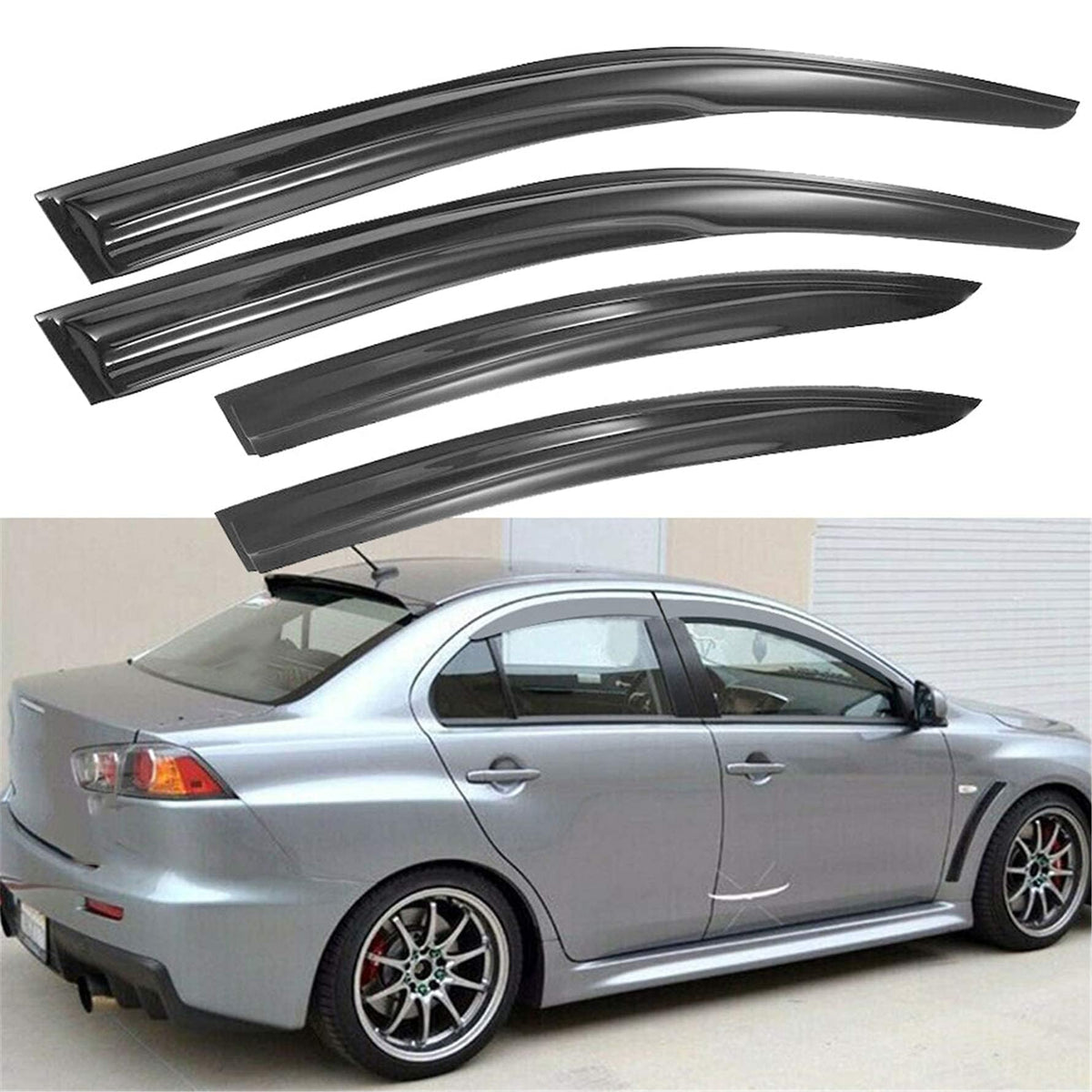 Munirater acrylic vent visors front view improve ventilation while blocking rain
