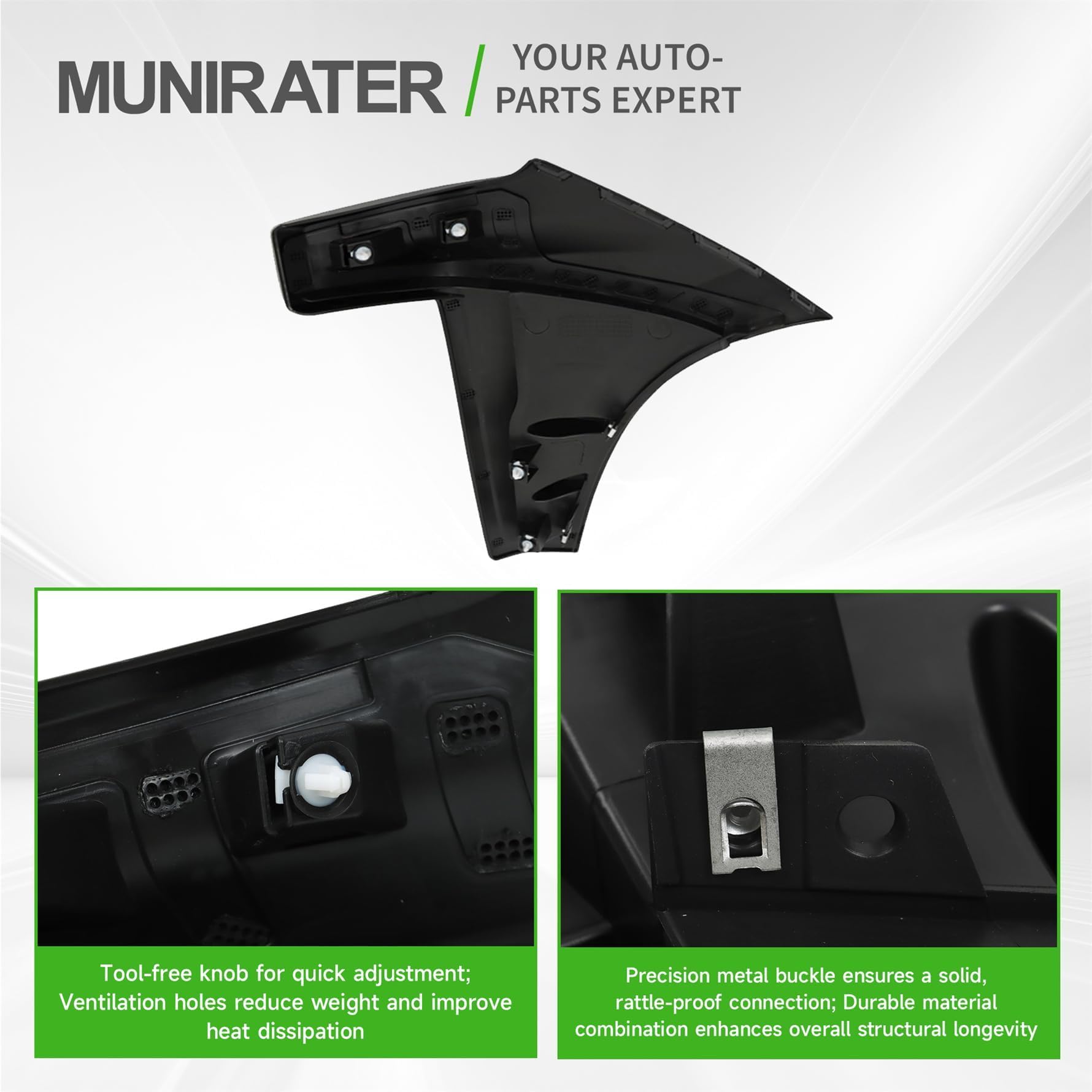 Munirater GM1017110 part number visible on the right-side bumper extension