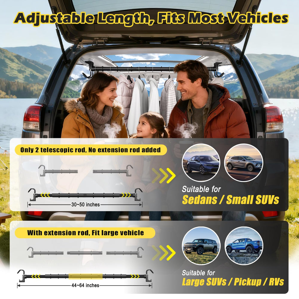 MUOFAHYI stainless steel bar resists rust and supports heavier luggage necessities