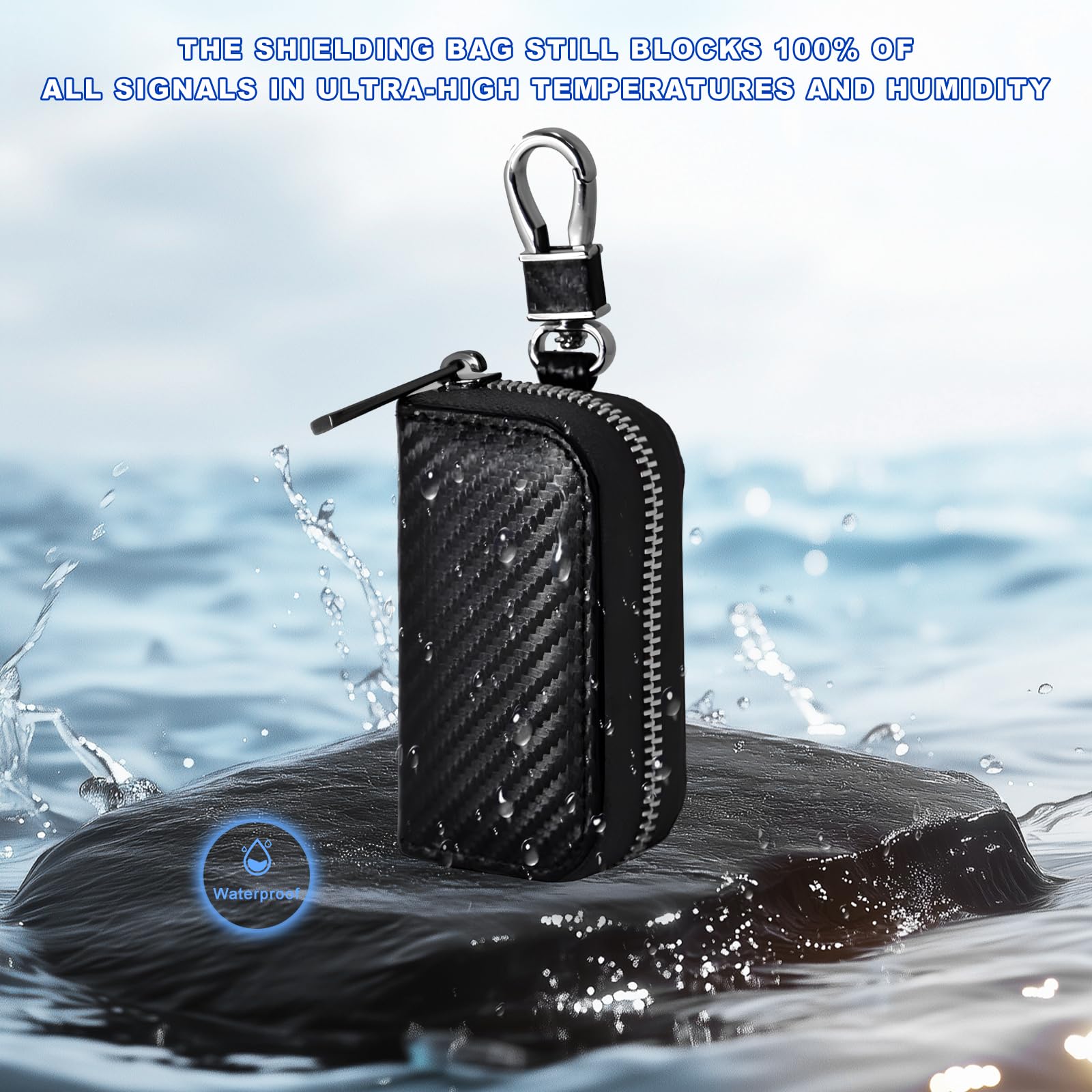 MUQIDA Faraday bag carbon fiber pattern, stylish and modern.
