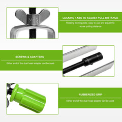 MUQIDA reversible adapter with 9/16 threads enables broad vehicle compatibility.