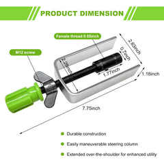 MUQIDA steering wheel lock plate remover side angle showcases extended bracket for stability.