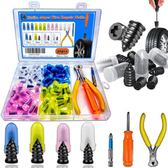 Musibo 40Pcs tire repair nails kit packaging, compact roadside case.