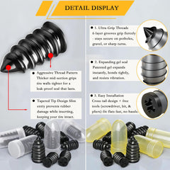 Musibo deep-spiral threading provides strong puncture grip.