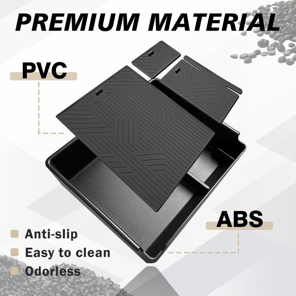 Muslogy ABS material storage tray highlighting durable construction.