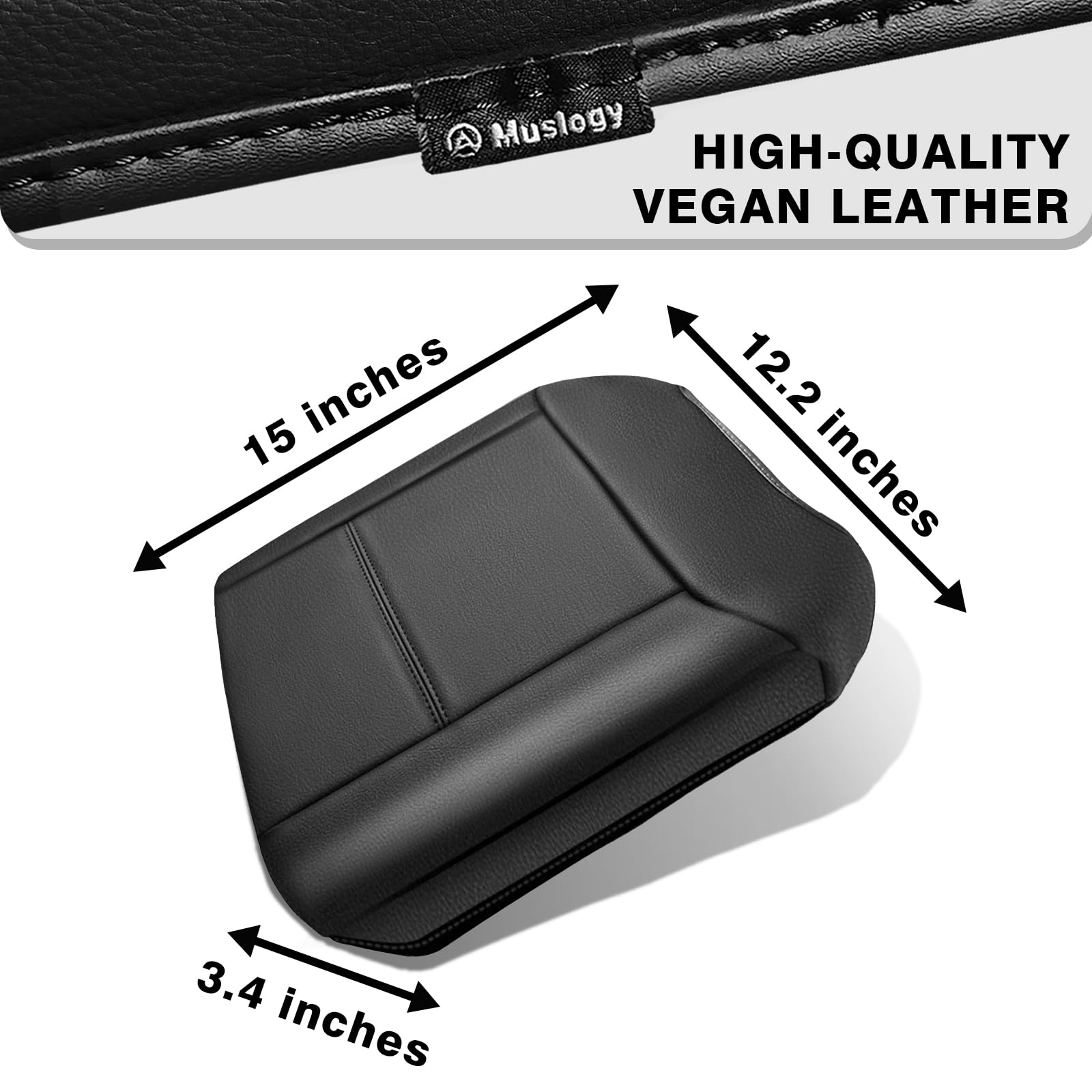 Muslogy vegan leather armrest cover—soft touch and skin-friendly feel