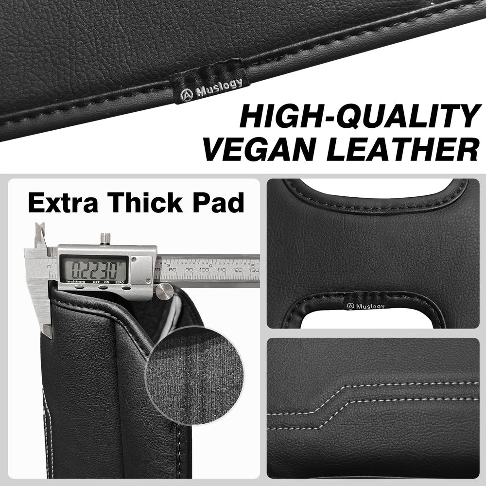 Muslogy vegan leather armrest cover texture adds premium look