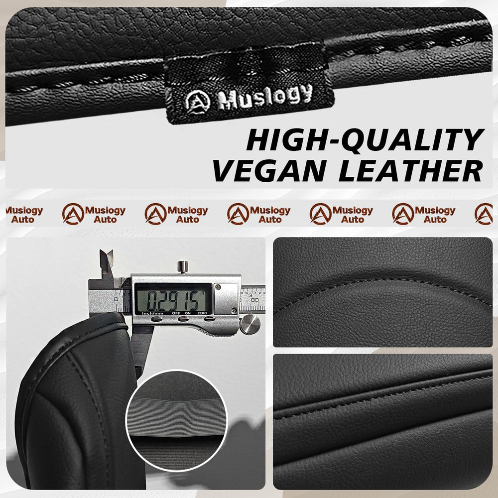 Muslogy vegan leather armrest cover adds premium feel and interior harmony.