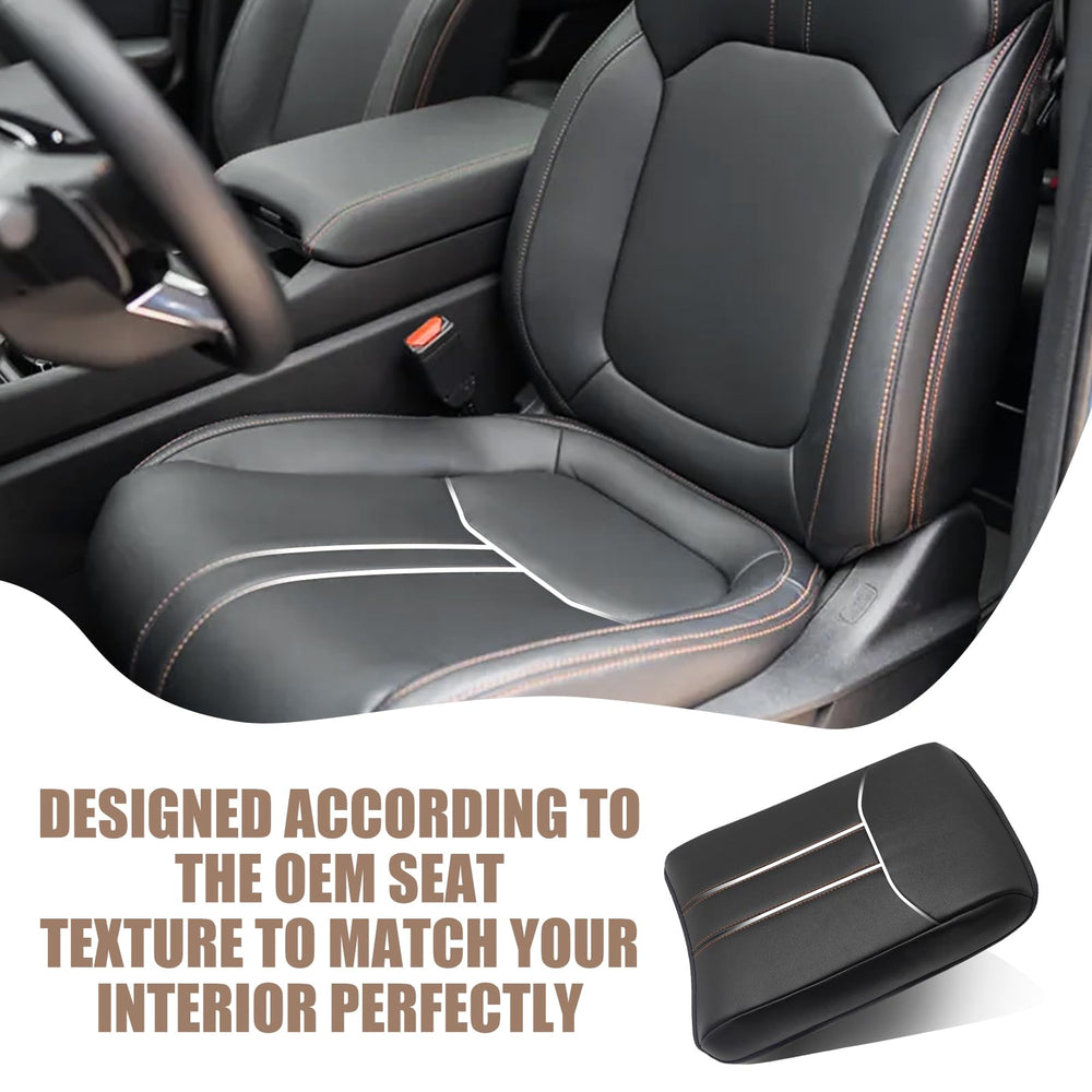 Muslogy armrest pad in vegan leather with soft foam for comfortable drives