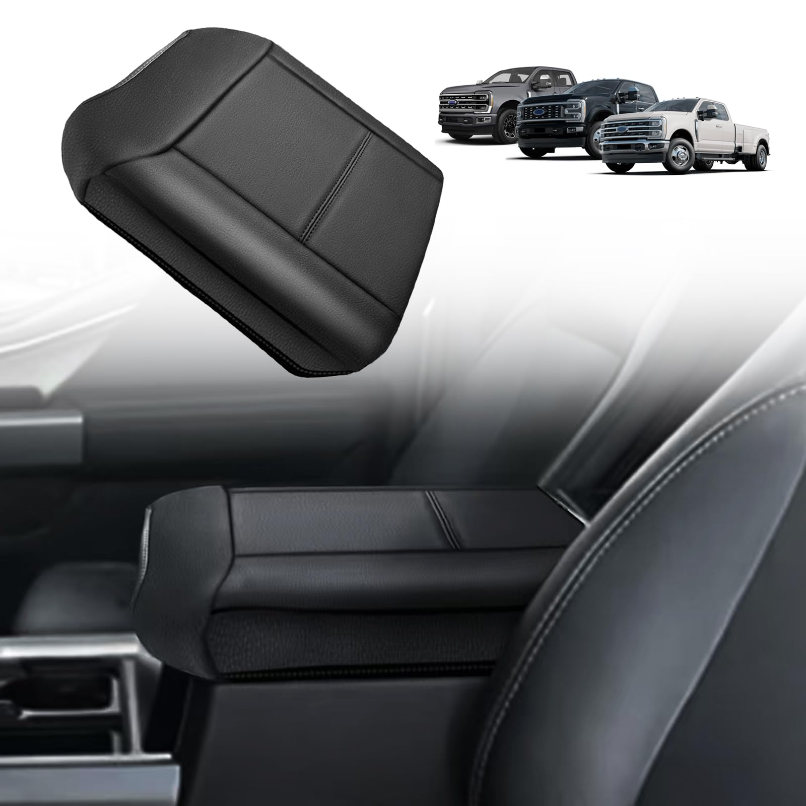 Muslogy center-console armrest cover for Ford F-Series—precise fit and premium protection