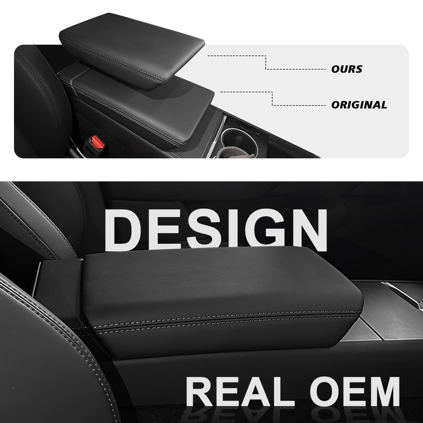 Muslogy armrest non-slip base detail shows secure stability