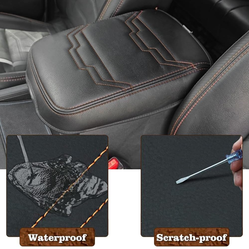 Muslogy center console cover installs easily with double elastic straps for a secure fit.