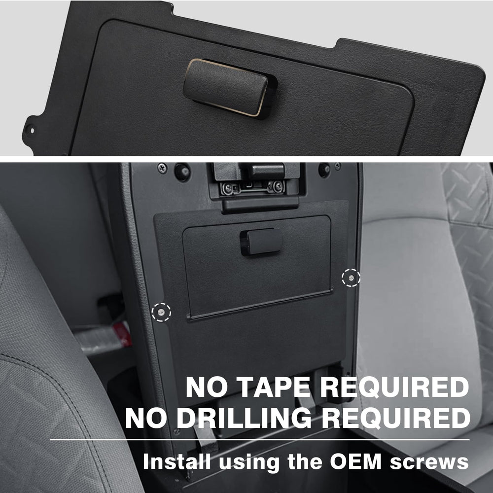 Muslogy center console hidden organizer side view highlights slim, space-saving profile