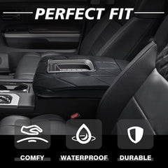 Muslogy center console lid cushion for bucket seats, quick tool-free installation