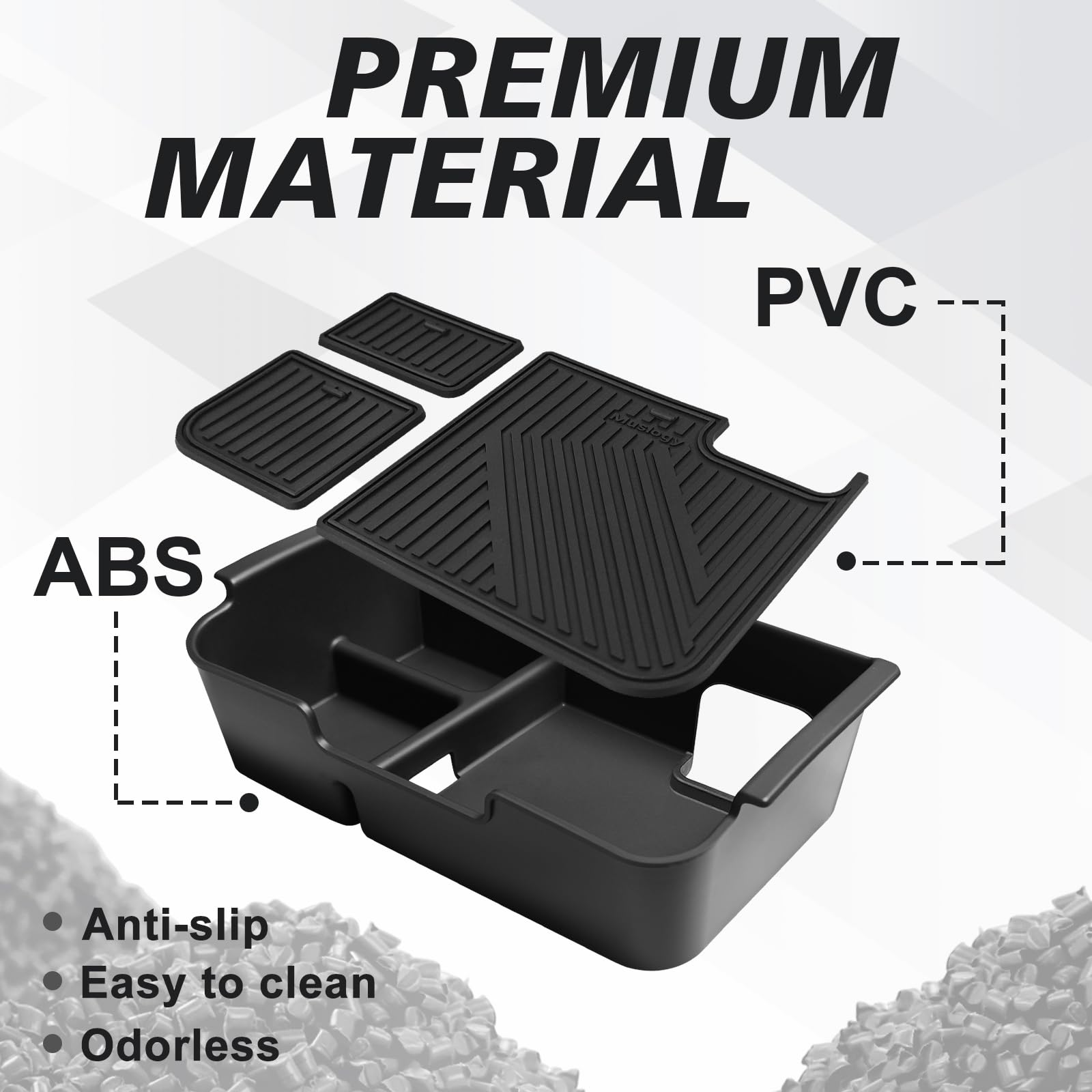 Muslogy console tray divider highlights compartments for easy daily storage