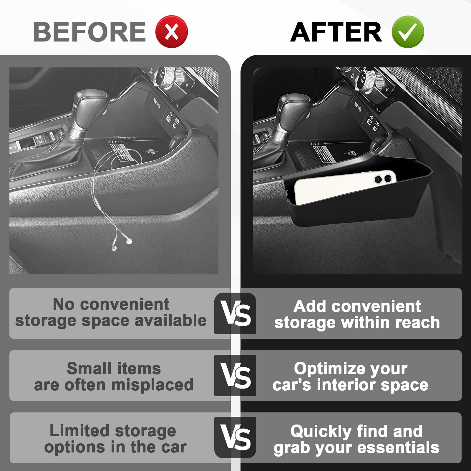 Muslogy CR-V center console tray installs quickly without tools.