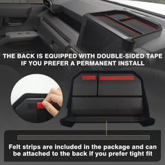 Muslogy dashboard storage box includes odorless inserts for easy cleaning