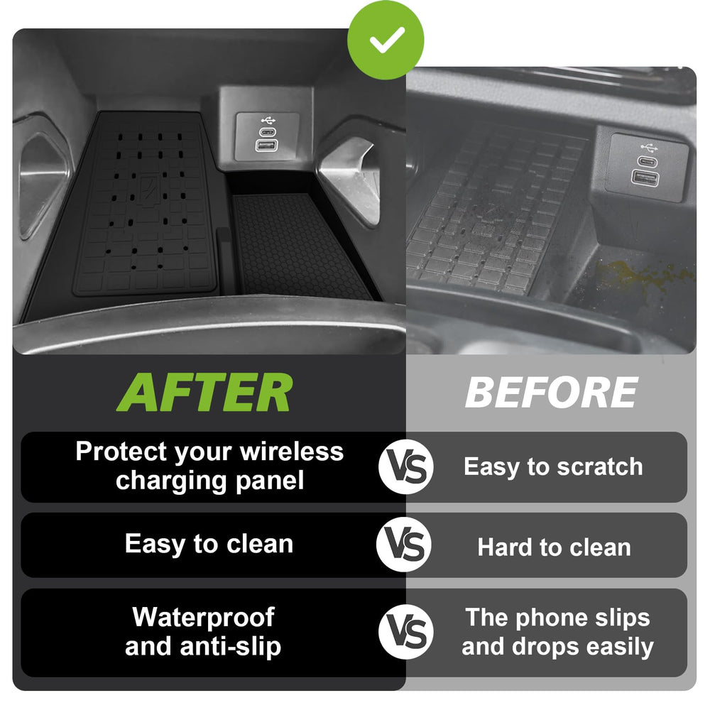 Muslogy easy-install center console insert simplifies setup and cleaning.