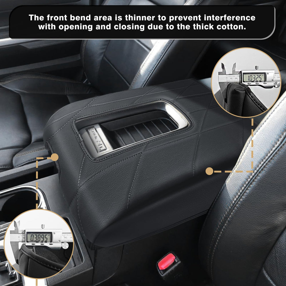 Muslogy foam-padded armrest delivers soft, comfortable support during long drives.
