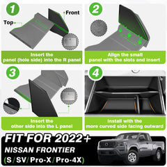 Muslogy glove box organization divider helps separate sunglasses, keys, cards, and gum.