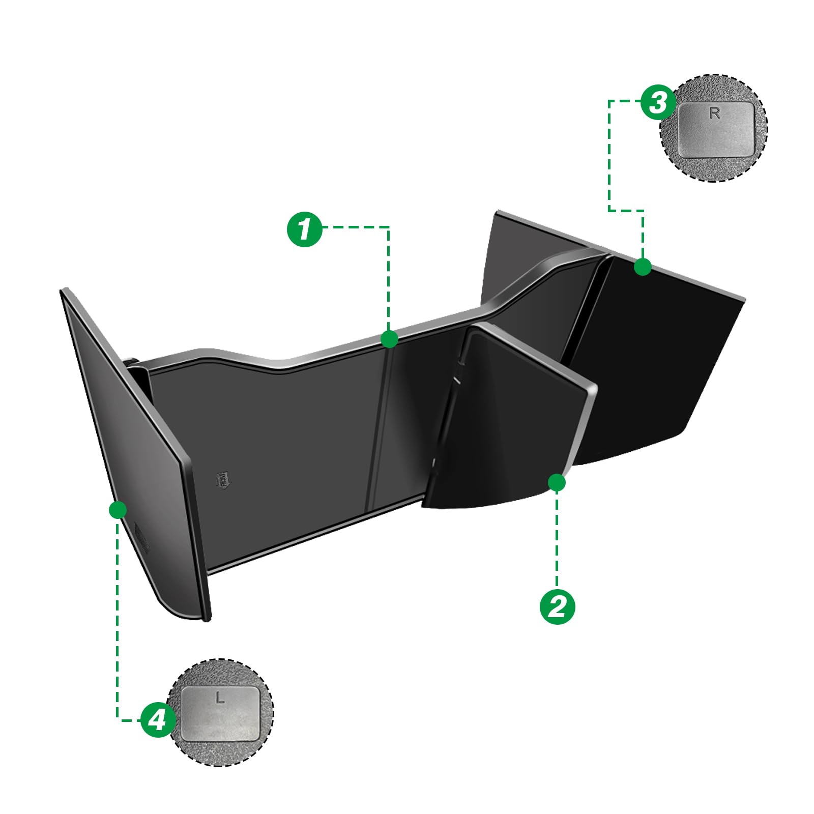 Muslogy glove box insert provides tidy interior and quick reach to items during trips.