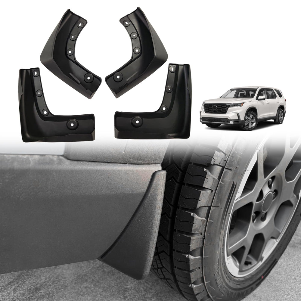 Muslogy Honda Pilot front mud flaps protect fenders from stones and mud splashes.