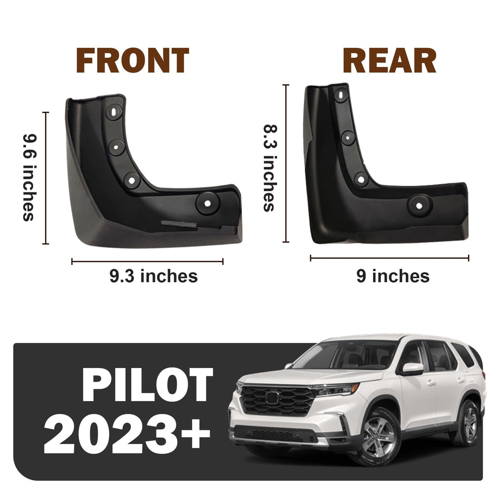 Muslogy Honda Pilot rear mud flaps guard the rear wheels against road debris.