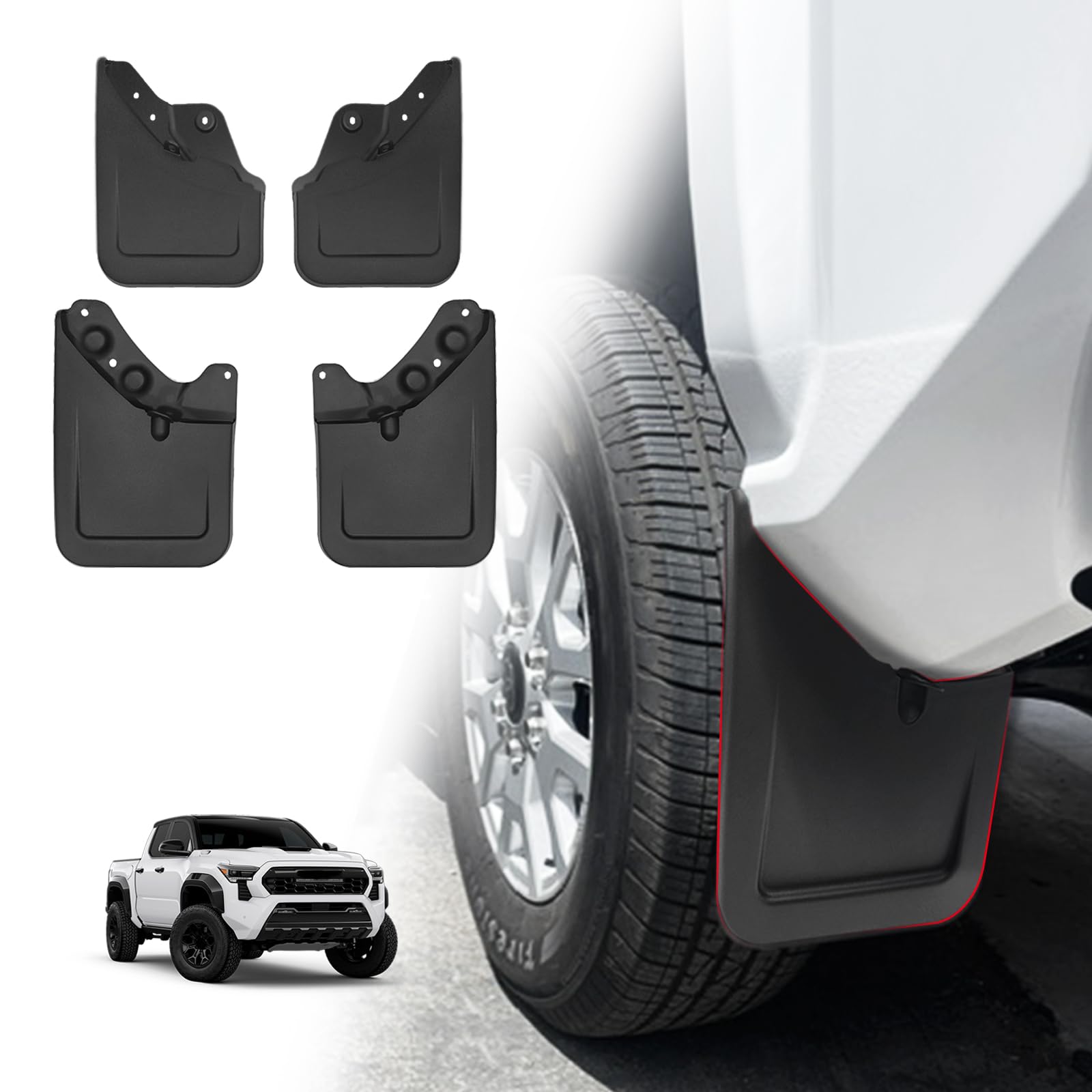 Muslogy Tacoma mud flaps front left extra-large protect fender from stones