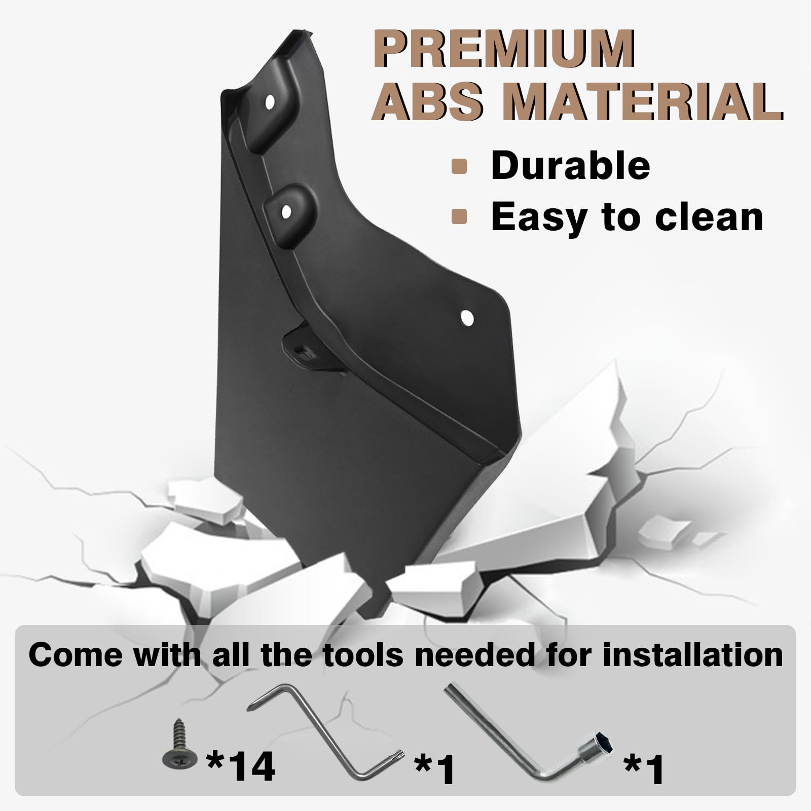 Muslogy Tacoma mud flap instruction guide explains secure fitting steps