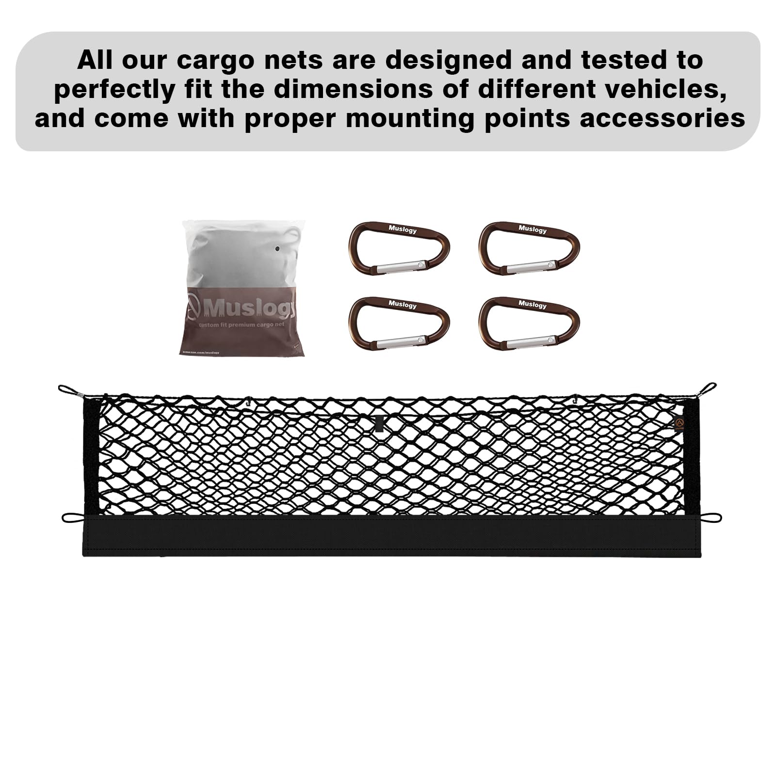 Muslogy compatible with SUV and sedan setups for versatile storage