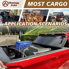 Muslogy cargo net secures tools on job sites with durable rope tension