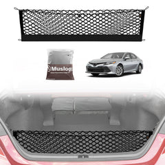 Muslogy trunk cargo net for Camry secures groceries during highway trips